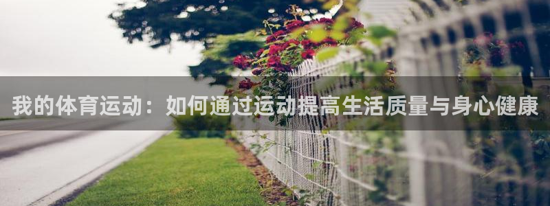 678体育app：我的体育运动：如何通过运动提高生活质量与身心健康